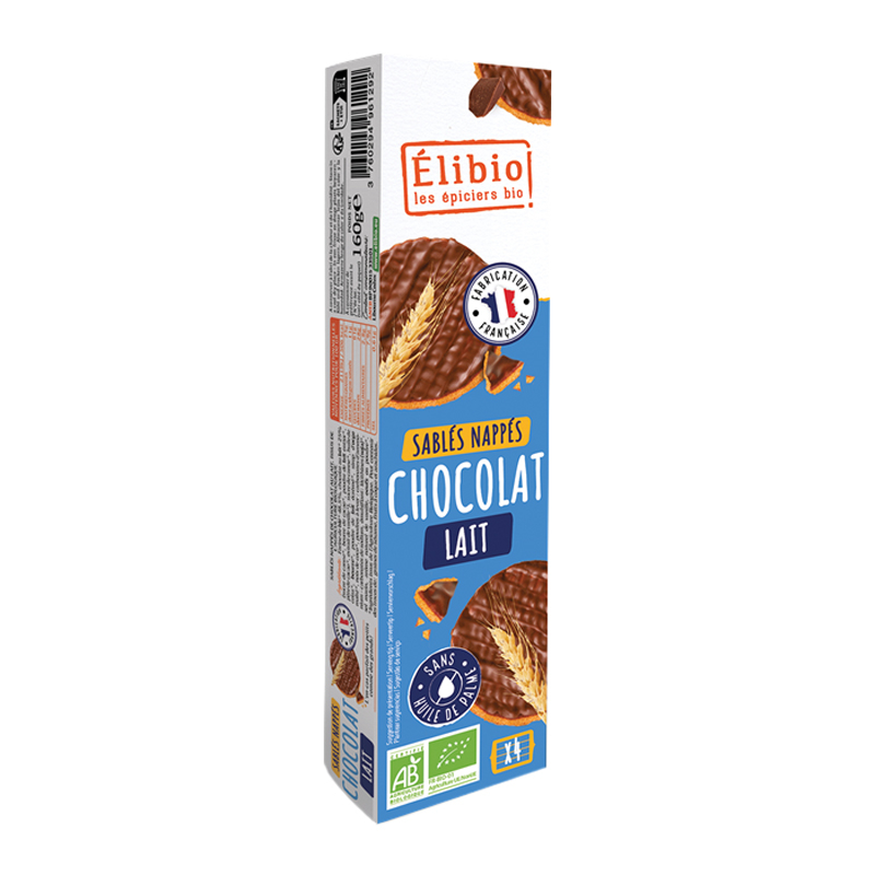 SABLES NAPPES CHOCOLAT LAIT ELIBIO 160GR