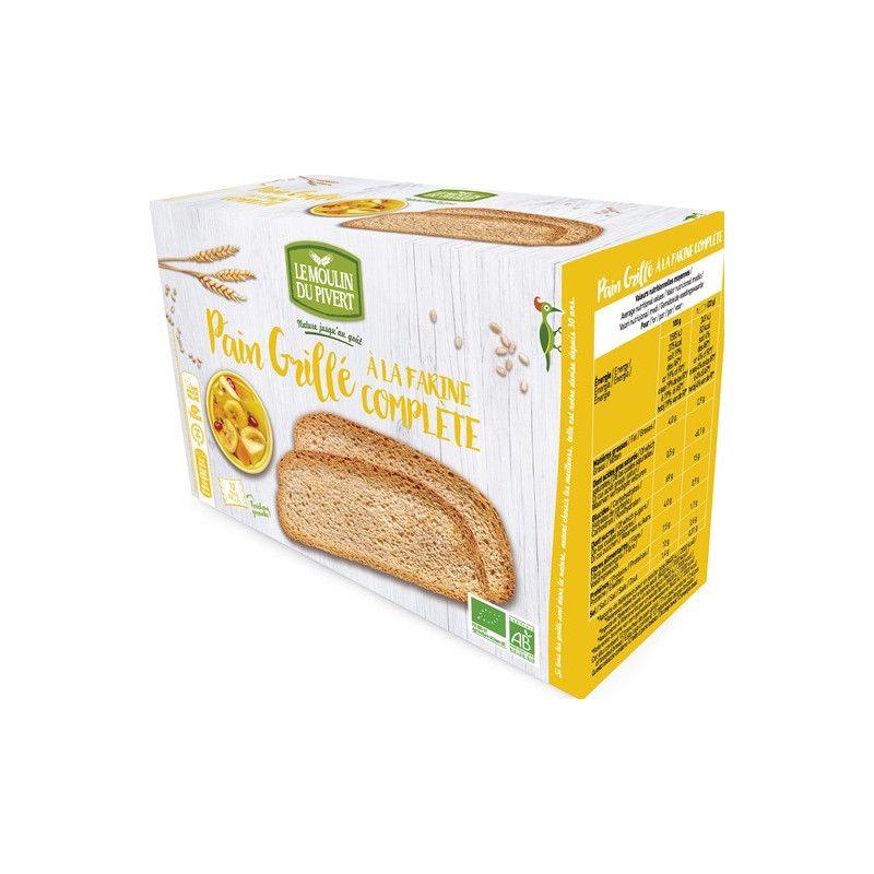 PAIN GRILLE FARINE COMPLETE 250G MOULIN PIVERT