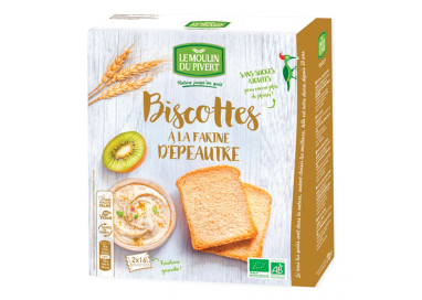 BISCOTTES FARINE EPEAUTRE 270G A L'HUILE D'OLIVE