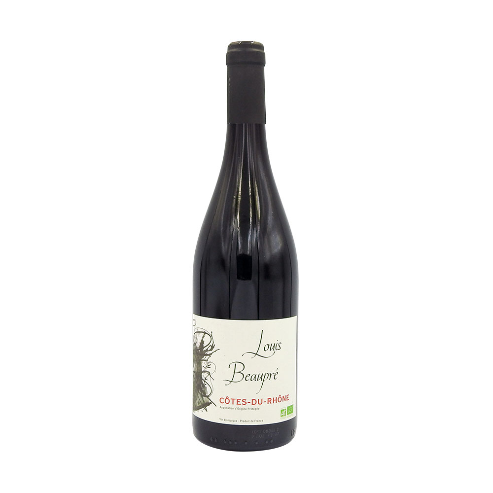 VIN ROUGE COTES DU RHONE BEAUPRE BIO AOP 75CL