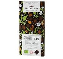 TABLETTE CHOC NOIR 74% AMANDE BELLEDONNE 100GR