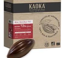 PALETS CHOC NOIR 72 % KAOKA