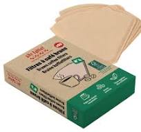 FILTRES A CAFE N°4 EN PAPIER BRUN COMPOSTABLE X80