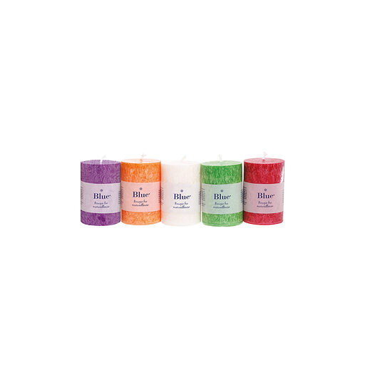 BOUGIES PETITS CYLINDRES COULEURS ACIDULEES ECODIS