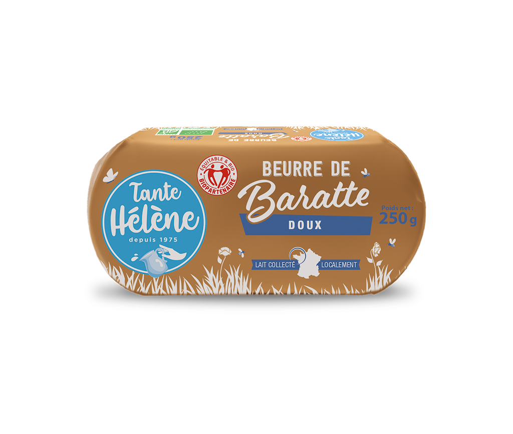 BEURRE BARATTE DOUX 250G  TANTE HELENE