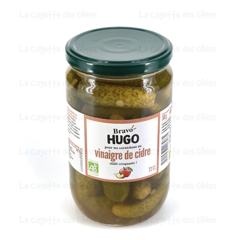 CORNICHONS VINAIGRE CIDRE 660 G HUGO